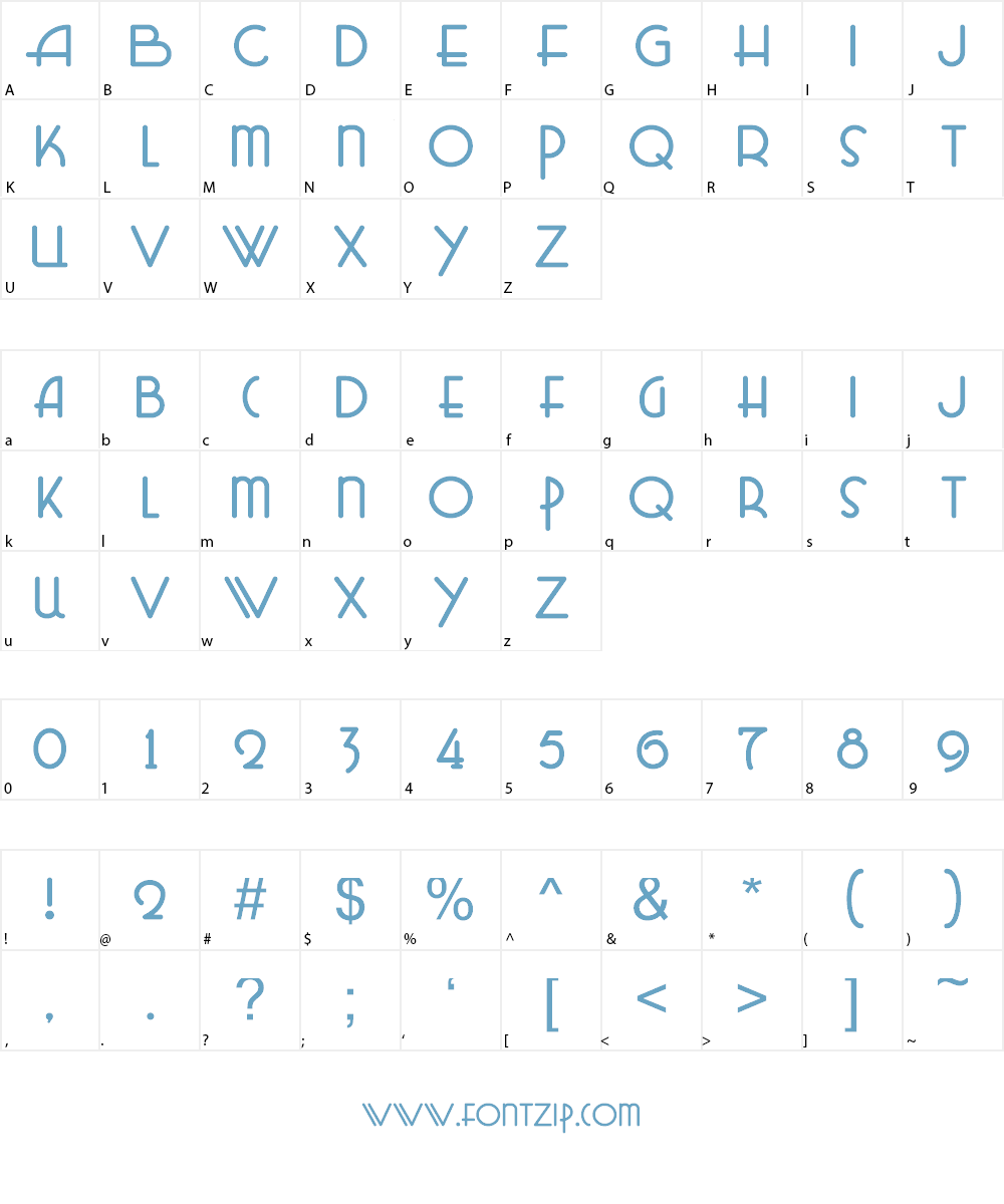 Cleveland DEMO Font Character